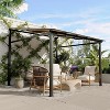 10 x 10 Outdoor Lean to Metal Awnings Large Gazebo, Hard Top Lean to Pergola Wall-Mounted - 3 of 4