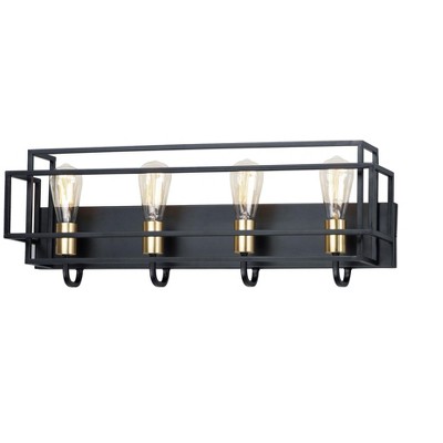 Maxim Lighting Liner 4 - Light Wall Light in  Black/Satin Brass
