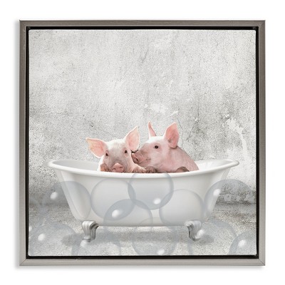 Stupell Industries Baby Piglets Bath Time, 25" x 25"