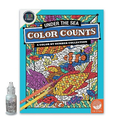 MindWare Color By Number Color Counts: Glitter Under The Sea - Coloring Books