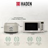 Haden 0.7 Cubic Foot Compact 700 Watt Countertop Microwave Oven Bundled with Dorset 2 Slice Wide Slot Stainless Steel Toaster, Putty & Chrome - 4 of 4