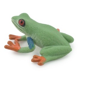 Collectible Wildlife Gifts | Frog, Red-Eyed Tree Frog, Museum Quality, Hand Painted, Rubber Amphibian,  Model,  Toy, Gift, 1 1/2"  CH496 BB154 - 1 of 4
