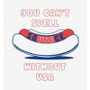 Americana You Can't Spell Sausage Without USA Crew Neck Long Sleeve Adult Tee - 2 of 2