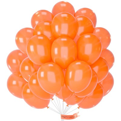 PartyWoo Balloons Orange Pearl Fall Pumpkin 12 Inch 50 pcs