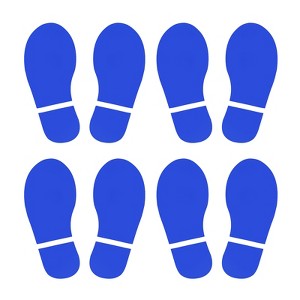 Unique Bargains Home Classroom Floor Stairs Decal PVC Footprint Sticker 4 Pairs - 1 of 4