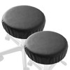 Saloniture 2-Pack Round Stool Seat Cover, Waterproof Slipcover for Swivel Chair or Barstool - 2 of 4