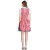 Vintage 3-Piece Plaid Dress Costume Square Neck Dress with Crop Top and Lace Trim Apron - 3 of 3