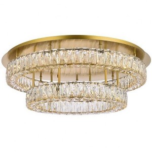 Elegant Lighting Monroe 2 - Light Flush Mount in  Gold - 1 of 4