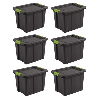 Sterilite Tuff1 Latching 18 Gallon Plastic Storage Tote Container & Lid (6 Pack)