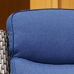 blue cushion/gray wicker