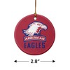 American University Eagles Logo Porcelain Holiday Christmas Tree Ornament - 3 of 4