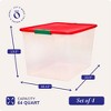 Homz Secure Latch Large Clear Stackable Storage Container w/ Lid - 4 of 4