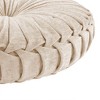 Sapphtopaz 22" Chenille Fabric Pillows Floor Pillows, Round Couch Pillows Tufted Detailing, Decorative Pillows for Bed and Living Space - 2 of 4