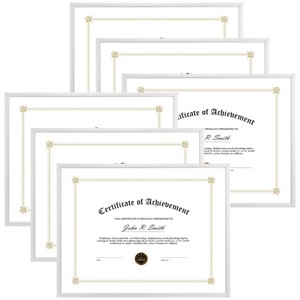 Golden State Art 8.5x11 Diploma Aluminum Picture Frame 0.83 Inch Thickness for 8.5x11 Photo - Pack of 6 - 1 of 4