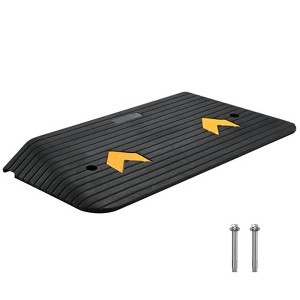 VEVOR Upgraded Rubber Threshold Ramp, 3" Rise Door Ramp with 1 Channel, Natural Rubber Car Ramp, 33069 lbs Load Capacity Curb Ramp - 1 of 4