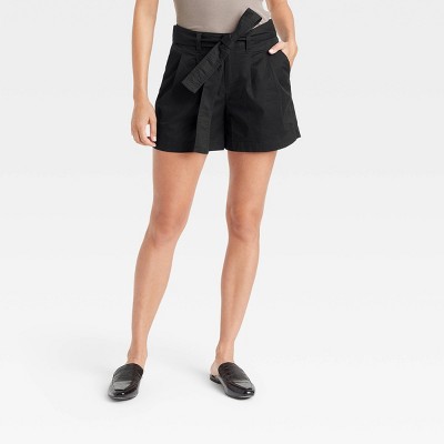 Women's High-rise Tailored Shorts - A New Day™ Black 16 : Target