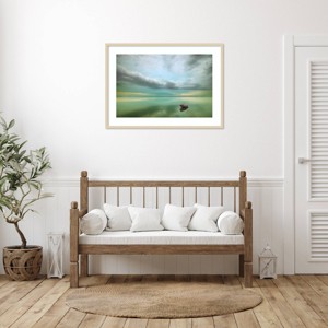 Amanti Art Boat by Krzysztof Browko Wood Framed Wall Art Print - 1 of 4