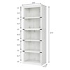 Bookshelf, farmhouse style bookshelf with open storage cabinet, 5-layer floor-to-ceiling high bookcase suitable for home office living room bedroom - 4 of 4