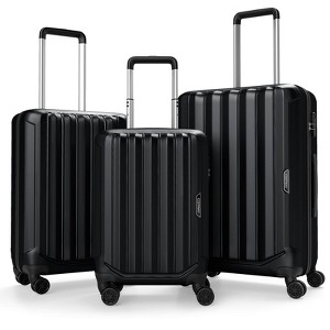 Costway 3 PCS Hardside Luggage Set (20/24/28 Inch) with 8-Spinner