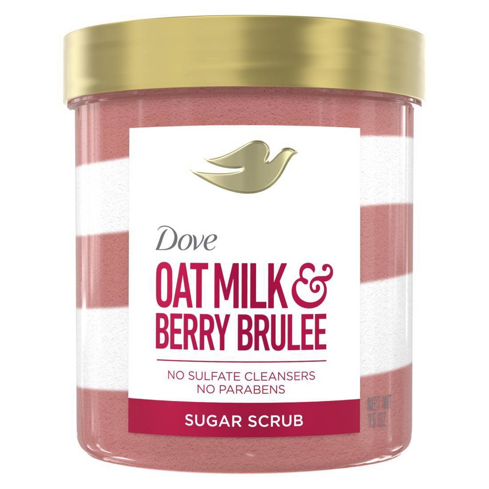 Dove Beauty Body Sugar Scrub - Oat Milk & Berry Brulee - 15oz