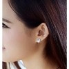 Dolphin Small Cubic Zirconia Stud Earrings for Women Girls Ginger Lyne Collection - 4 of 4