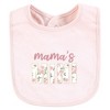 Hudson Baby Infant Girl Cotton Bibs, Mama Mauve Sage Rose, One Size - 3 of 4