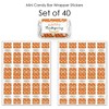 Big Dot of Happiness Happy Thanksgiving - Mini Candy Bar Wrapper Stickers - Fall Harvest Party Small Favors - 40 Count - 3 of 4