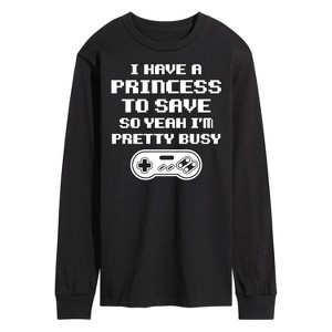Men's - Instant Message - I Have A Princess To Save Long Sleeve Graphic T-Shirt - 1 of 4