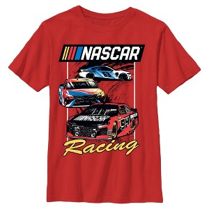 Boys NASCAR Racing Cars Retro Sketch T Shirt - 1 of 4
