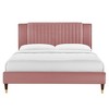 Modway Zahra Channel Tufted Performance Velvet Twin Platform Bed - 3 of 4