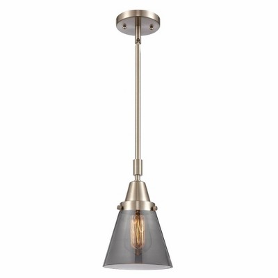 Cone - 1 Light Stem Hung Mini Pendant In Industrial Style-9.13 Inches Tall and 6 Inches Wide