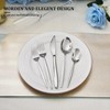 DOMETOUR 20 Piece Premium Flatware Set Service for 4 Stainless Steel Kitchen Cutlery - 3 of 4