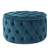NicBex Ottoman Foot Rest with Buttons Stylish Footstools and Ottomans Round Upholstered Velvet Ottoman for Bedroom, Living Room - 3 of 4