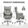 155° Reclining Office Chair Ergonomic Gaming Chair with Footrest - 4 of 4