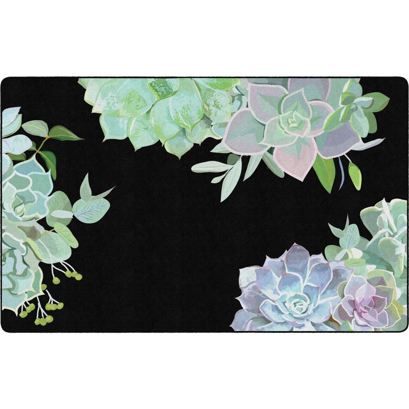 Flagship Carpets Simply Stylish Succulents Area Rug, 1 of 7