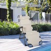 TiramisuBest 2-Piece Zero Gravity Rocking Chair Set with Pillow, Cup & Phone Holder, Foldable Recliner for Outdoor (Brown) - 2 of 4