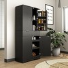 72" Kitchen Pantry Cabinet with 3 Pull-Out Drawers and Spice Rack, Storage Cabinet for Dining Room or Living Room-Maison Boucle - 3 of 4