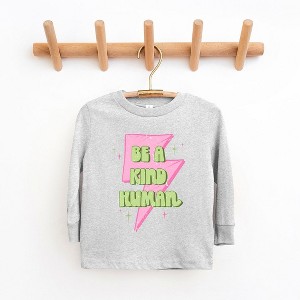 The Juniper Shop Be A Kind Human Lightning Bolt Toddler Long Sleeve Tee - 1 of 3