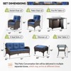 Gymojoy Sofa Chair with Propane Fire Pit Table Set - 2 of 4