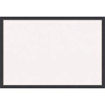 38"x26" Stylish Wood Frame White Cork Board Black - Amanti Art
