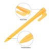 Unique Bargains Plastic Windproof Camping Tent Stakes Ground Pegs with Hook Yellow - image 3 of 4