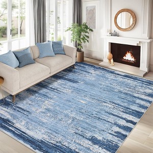 Rug Living Room Rugs - Washable Modern Abstract Soft Thin Large Rug Indoor Floor No Slip Rug Stain Resistant Carpet - 1 of 4