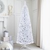 Mayeerty 6ft Pencil Christmas Tree, Unlit Artificial Christmas Tree Slim Fir Xmas Tree with 618 Tips, White - 3 of 4