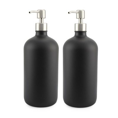 Cornucopia Brands- 16oz Glass Bottles With Black Pumps, Caps And