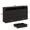 Vipbear 6 Drawer Dresser with Power Outlet,Dresser with LED Light,Modern Chest of Drawers for Closet,Double Wide Drawer Organizer Cabinet for Bedroom - 3 of 4