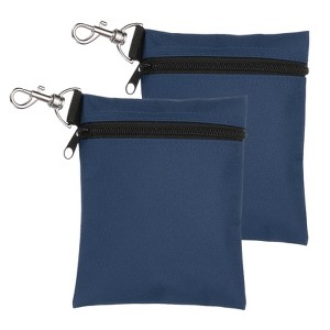 Unique Bargains Oxford Cloth Zipper Professional Golf Tee Pouches 5.5" x 6.7" 2 Pcs - 1 of 4