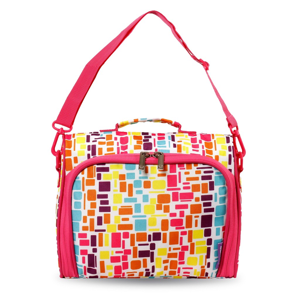 JWorld Casey Kids&#39; 16&#34; Insulated Daypack - Squares Neon