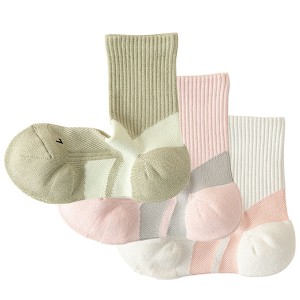 Anna-Kaci Women's 3-Pair Pack Cushioned Sports Crew Socks with Arch Support Mesh Panels and Ankle Compression - 1 of 4