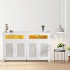 Buffet Cabinets with Storage,Modern Sideboard Cabinet, Storage Buffet with 4 Doors & 2 Drawers, Wood Console for Dining Room, Living Room, Kitchen - 2 of 4