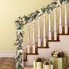 6 Feet Christmas Garland with Lights for Mantle,Battery Operated Outdoor Christmas Garlands with Antlers Gold Balls - 3 of 4
